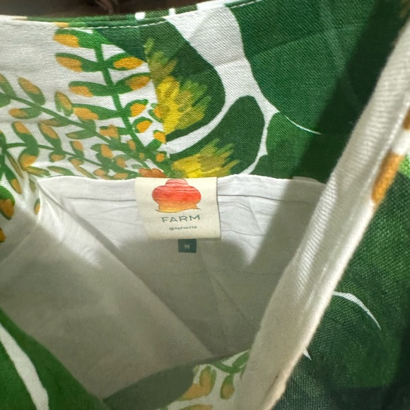 Farm Rio tropical forest ruffle mini dress size medium - Picture 3 of 3